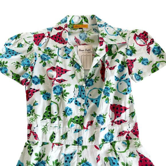 Bernie Dexter Connie Bandanna Vintage Pin Up Inspired Kelly Swing Dress Size XS - Picture 3 of 9